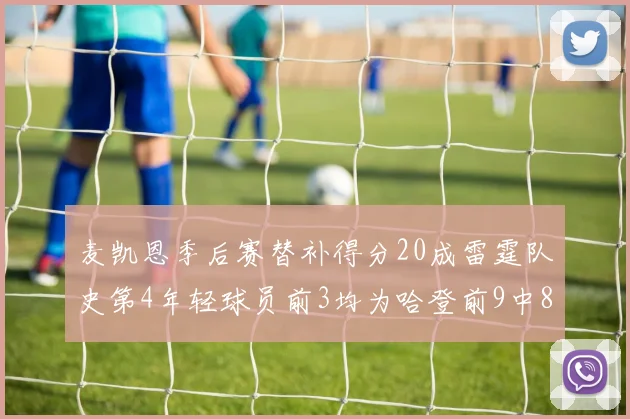 麦凯恩季后赛替补得分20成雷霆队史第4年轻球员前3均为哈登前9中8席次占据
